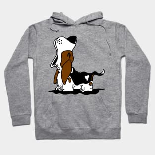 Howling Basset Hound Hoodie